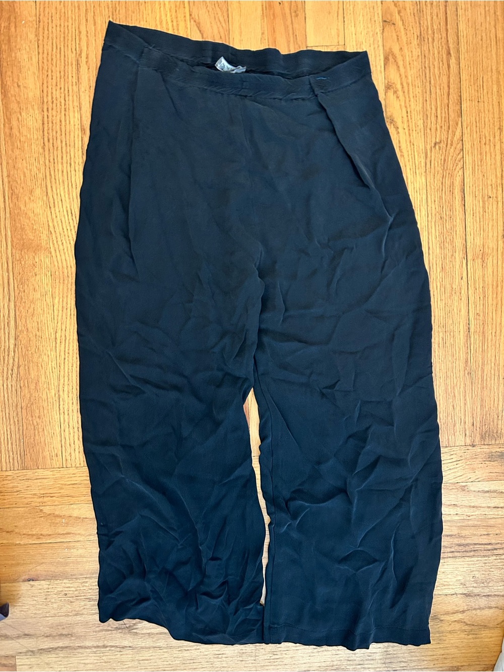 Harari silk Black Wide-Leg Pants — Classic Everyday Style